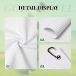 Toalla de Golf Absorbente Personalizada con Nombre y Clip para Colgar Accesorio Deportivo Regalo de Cumpleaños para Jugador de Golf Amante del Golf
