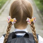 Personalized Pencil Composition Book Design Hair Bow Clip with Name and Card Hair Accessory Back to School First Day of Kindergarten Gift for Girls