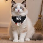 Personalized No Tricks Just Treats Devil Wings Cat Dog Soft Pet Bandana Spooky Season Halloween Gift for Pet Lovers Pet Parents