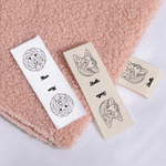 Personalised Line Pet Photo Cotton Sewing Label with Name Set of 10 Knitwear Accessories Birthday Gift for Knitting DIY Craft Pet Lovers
