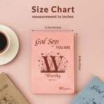 Personalized God Says You Are Bible Flower A5 Leather Travel Journal Notebook with Name and Initial Birthday Inspirational Gift for Girl Family