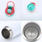 Gepersonaliseerde Halloween Thema Cartoon Karakter Naam 12 oz Geïsoleerde Waterfles met Rietje en Morsbestendig Deksel Halloween Party voor Jongens Meisjes