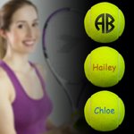 Gepersonaliseerde Tennisballen met Monogram of Naam Set van 3 Tennis Trainingscadeau voor Tennisliefhebbers