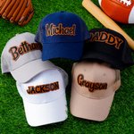 Personalized Multicolor Adjustable Baseball Cap with Name Travel Accessory Birthday Gift for Dad Kids