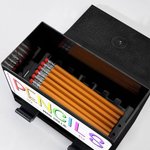 Personalized Teacher Theme Bow Spot Neon Decal Pencil Dispenser with Text Classroom Decor Back to School Appreciation Gift for Teacher Kid