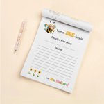 Personalisierte Tiger Schnecke Biene Brag Notizblock mit 40/80 Seiten und Text zurück zu Schule Lehrer Tag Wertschätzung Geschenk für Lehrer