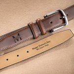 Gepersonaliseerde handgemaakte monogram duurzame lederen mannen riem met gegraveerde naam vader Valentijnsdag jubileum cadeau voor hem