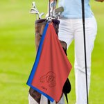 Personalisiertes Golf Waffelhandtuch mit Karikatur-Figur Namen und Karabinerhaken Sport Zubehör Geburtstag Geschenk für Golfspieler Golfliebhaber