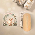 Veilleuse LED Acrylique Personnalisée avec Nom et Motif d'Animal Décoration Lumière Monochromatique ou Trois Couleurs Cadeau Anniversaire pour Enfant