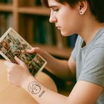 Gepersonaliseerde Komische stijl cartoon Avatar Tattoo Stickers met naam partij verjaardag Gift voor vrouwen mannen