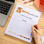 Personalisierte Tiger Schnecke Biene Brag Notizblock mit 40/80 Seiten und Text zurück zu Schule Lehrer Tag Wertschätzung Geschenk für Lehrer