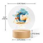 Personalized Fantasy Nebula Rocket Planet Initial Name LED Night Light with Wooden Base Room Decor Baby Shower Birthday Gift for Kid New Mom