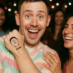 Gepersonaliseerde Komische stijl cartoon Avatar Tattoo Stickers met naam partij verjaardag Gift voor vrouwen mannen