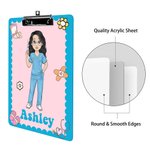 Personalisierte Cartoon-Charakter Medical Tools Hanging Clipboard mit Low-Profile-Clip Graduierung Anerkennung Geschenk für Krankenschwester Arzt Medizinstudent