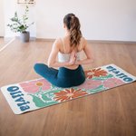 Gepersonaliseerde Zomer Boho Deense Bloemen Anti-slip Yoga Mat met Naam Fitness Sport Accessoires Verjaardag Team Cadeau voor Yoga Liefhebbers