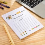 Personalisierte Tiger Schnecke Biene Brag Notizblock mit 40/80 Seiten und Text zurück zu Schule Lehrer Tag Wertschätzung Geschenk für Lehrer