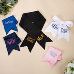 Personalizzato Monogram Bouquet Prom Sash con testo ricamato Bouquet nastro avvolgente Homecoming regalo di nozze per le ragazze laureati