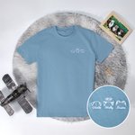 Personalized Embroidered Dog Cat Ear Outline T-shirt Sweatshirt Hoodie with 1-3 Names Pet Party Birthday Gift for Pet Lovers