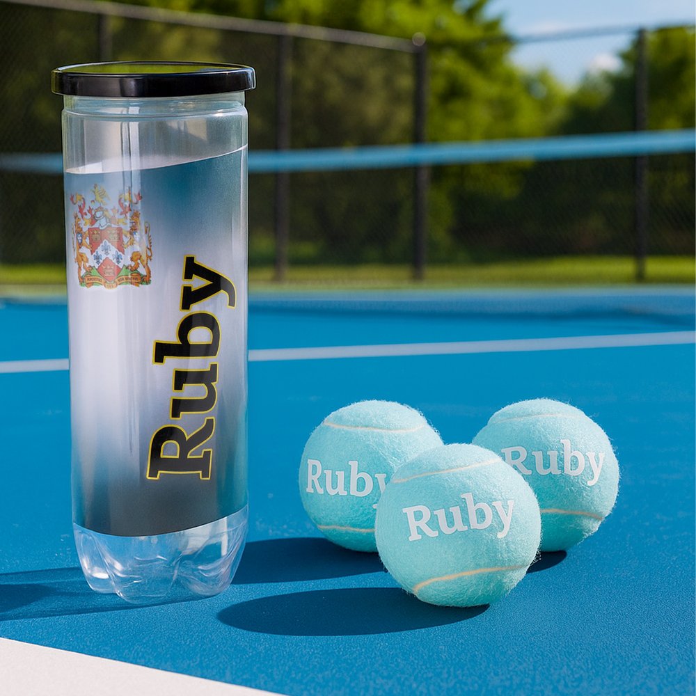 Personalisierte Tennisbälle mit Namen 3er Dose