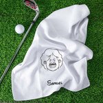 Toalla de Golf Absorbente Personalizada con Nombre y Clip para Colgar Accesorio Deportivo Regalo de Cumpleaños para Jugador de Golf Amante del Golf