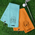 Toalla de Golf Absorbente Personalizada con Nombre y Clip para Colgar Accesorio Deportivo Regalo de Cumpleaños para Jugador de Golf Amante del Golf