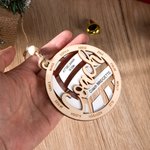 Personalized Volleyball Shape Wooden Christmas Ornament with Name and Year Christmas Tree Decor Holiday Party Favors Gift for Coach Athlete