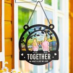 Attrape-Soleil Personnalisé avec Personnage de Dessin Animé et Nom Décoration Maison Cadeau Anniversaire pour Couple