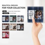 Personalized You Are the Greatest Hero Buffalo Plaid Design Ceramic Coaster with Photo Birthday Father's Day Christmas Gift for Dad