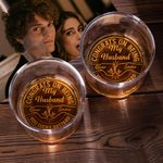 Personalized Congrats on Being Fist Bump 10 oz Whiskey Glass with Name Home Kitchen Accessories Father's Day Birthday Gift for Wine Lovers