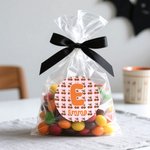 Personalized Cartoon Cherry Pumpkin Stickers Labels with Name and Initial Set of 2 Gift Decor Halloween Party Favors for Family Friend Kid