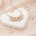 Collana con ciondolo a forma di cuore personalizzata con 1-12 nomi incisi gioiello regalo di compleanno per festa della mamma e della nonna per donne
