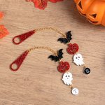 Personlig söt fladdermus pumpa spöke tumbler charm med bokstav sugrör tillbehör för 20 oz till 40 oz Stanley Tumbler Halloween present till vänner barn