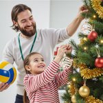 Personalized Volleyball Shape Wooden Christmas Ornament with Name and Year Christmas Tree Decor Holiday Party Favors Gift for Coach Athlete