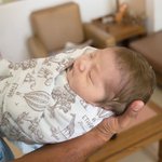 Personalised Forest Animal Swaddle Blanket Hat Headband Set with Name Baby Shower Photography Gift for Baby Newborn