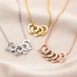 Collana con ciondolo a forma di cuore personalizzata con 1-12 nomi incisi gioiello regalo di compleanno per festa della mamma e della nonna per donne