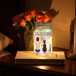 Personalised Dog Cat Pet Angel Wings LED Mason Jar Light with Name and Title Sympathy Sentimental Gift for Pet Owners Lovers