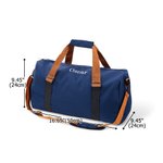 Nom brodé personnalisé Sac de voyage imperméable avec compartiment pour chaussures et bandoulière Accessoires de voyage Sport Gym Cadeau pour hommes