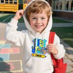 Personalized Graffiti Grid Grade Pencil Soft Kid T-shirt Sweatshirt Hoodie with Name Back to School Birthday Gift for Boys Girls