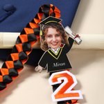 Ruban tressé bicolore avec nom de l'année et de l'école Cadeau de fin d'études pour les diplômés