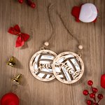 Personalized Volleyball Shape Wooden Christmas Ornament with Name and Year Christmas Tree Decor Holiday Party Favors Gift for Coach Athlete