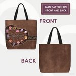 Personalisierte Retro Geburt Blume große Kapazität wasserdichte Tragetasche mit Namen und Titel Muttertag Geburtstag Jahrestag Geschenk für Frauen Mom Oma