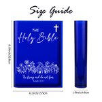 Personalized The Holy Bible Cross Flower Clear Book Vase with Title Room Decor Religious Baptism Birthday Gift for Women Christians