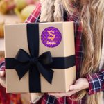 Personalized Cartoon Cherry Pumpkin Stickers Labels with Name and Initial Set of 2 Gift Decor Halloween Party Favors for Family Friend Kid