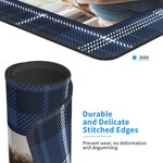 Tapis de souris anti-dérapant personnalisé Buffalo Plaid Photo Accessoire de bureau Anniversaire Cadeau de Noël pour la famille Amis Collègues