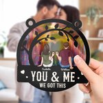 Attrape-Soleil Personnalisé avec Personnage de Dessin Animé et Nom Décoration Maison Cadeau Anniversaire pour Couple