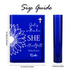 Personalised Sunflower Cross Bible Quotes Clear Book Vase with Name Aesthetic Room Decor Baptism Birthday Gift for Women Christians