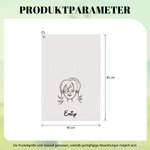 Personalisiertes Golf Waffelhandtuch mit Karikatur-Figur Namen und Karabinerhaken Sport Zubehör Geburtstag Geschenk für Golfspieler Golfliebhaber