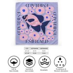 Personlig Multicolor Ocean Art Illustration Whale Jellyfish Square Satin Scarf med namn Resa Party Accessoar Present för kvinnor