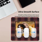 Tapis de souris anti-dérapant personnalisé Buffalo Plaid Photo Accessoire de bureau Anniversaire Cadeau de Noël pour la famille Amis Collègues