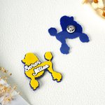 Personalized Poodle Shape Soror Name Brooch Pin Sorority Accessories Bid Day Sorority Initiation Gift for Sister Friend